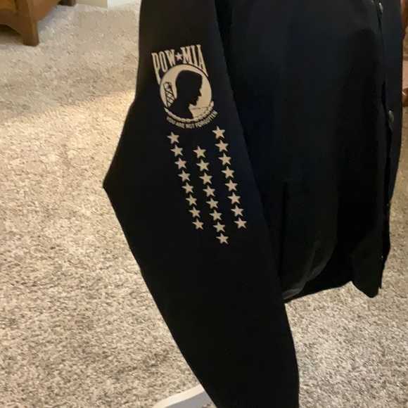 Vintage Satin Type POW*MIA Men’s Jacket, Size XL (more like a Large IMO) - Picture 4 of 9